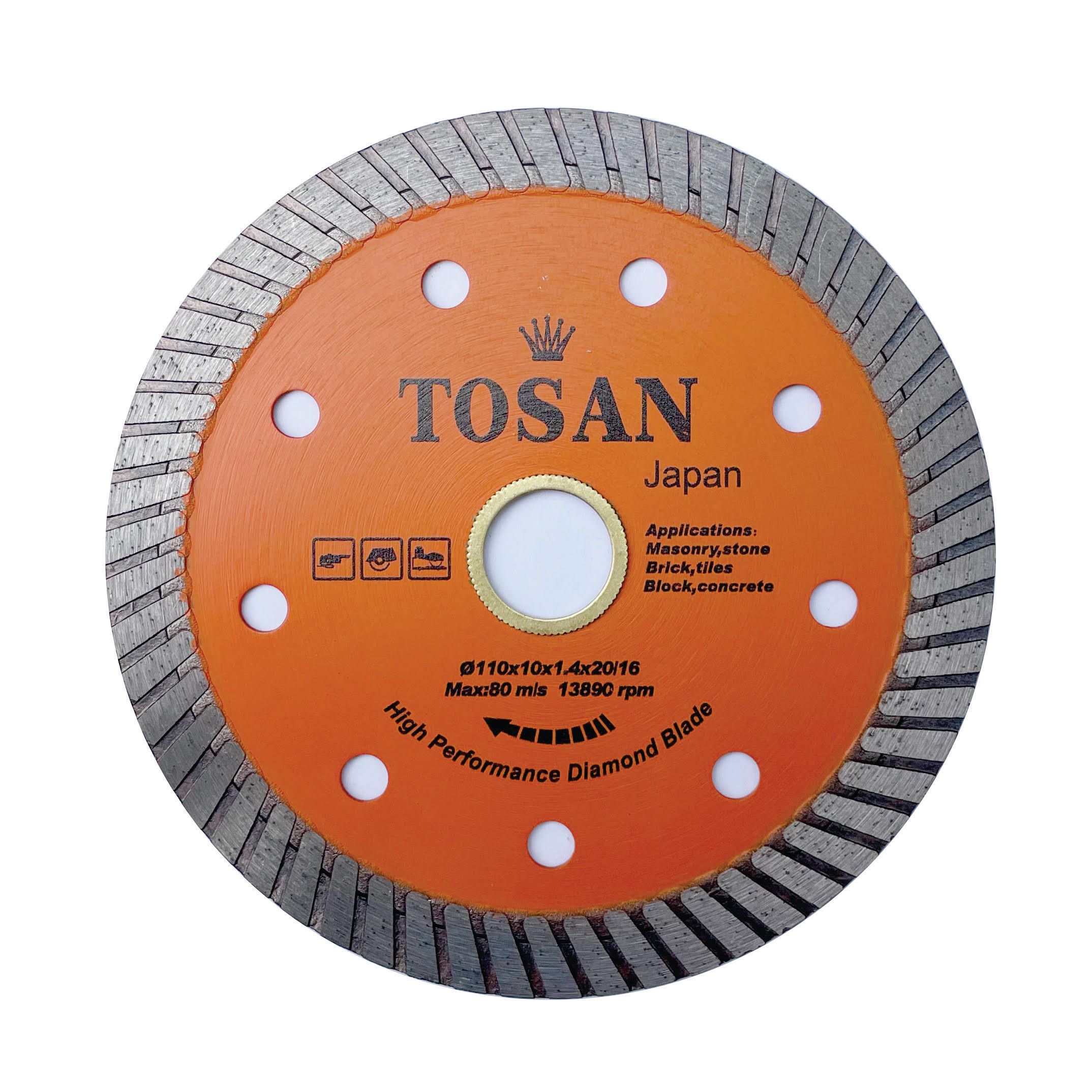 Lưỡi cắt đa năng Tosan cam 110x10x1.4x20/16r